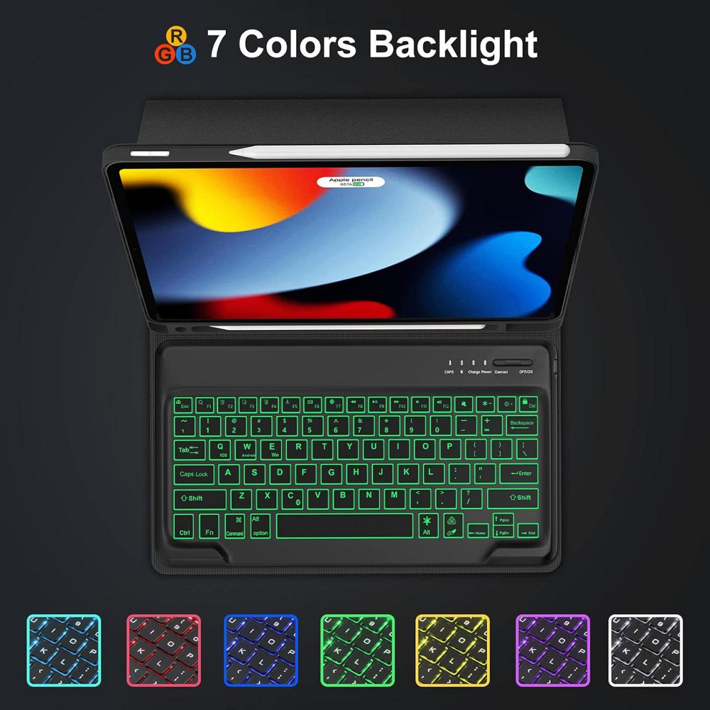 Чохол з клавіатурою для iPad Air 6 2024 11"/ Air 5 2022/Air 4 2020 10.9"/ iPad 4-го покоління 10.9 / iPad Pro 11 2018 чорний Дніпро - фото 4