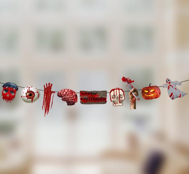 Гирлянда Хэллоуин с картона 3 м разноцветный Киев - изображение 1
