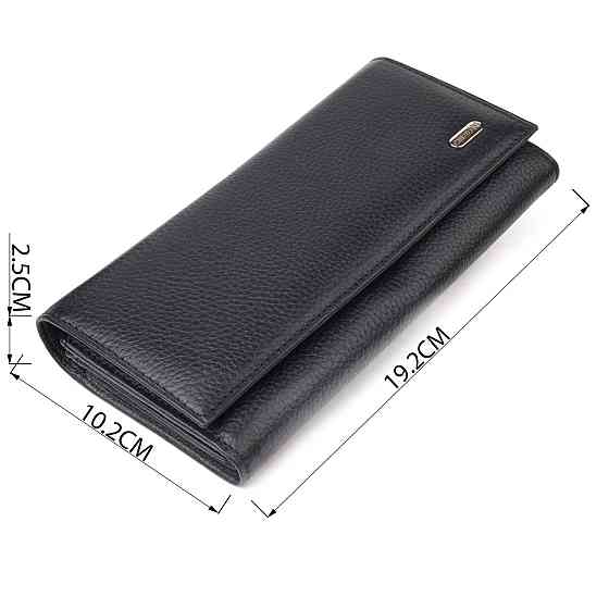 Классическое женское портмоне с монетницей из натуральной кожи CANPELLINI 21529 Черное Киев