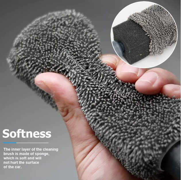 Щетка из микрофибры для чистки автомобильных дисков Черная Кременчуг - изображение 3
