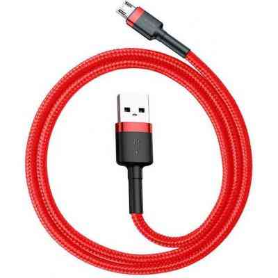Дата кабель USB 2.0 AM to Micro 5P 1.0m Cafule 2.4A red+red Baseus (CAMKLF-B09) Винница