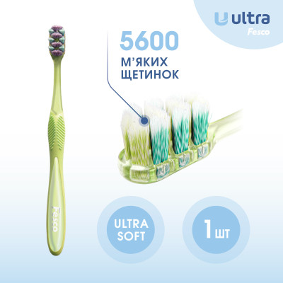 Зубная щетка Fesco Ultra Multi Brush Soft Салатовая (4820204702113) Винница - изображение 3