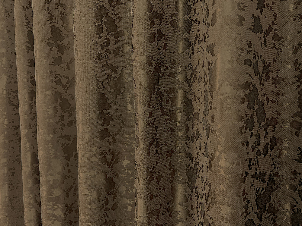 Комплект штор VR-Textil Льон Мармур 150х270 2шт і Тюль 600х270 1261ш-1429т Коричневий з білим 71-176/5 Київ - фото 7