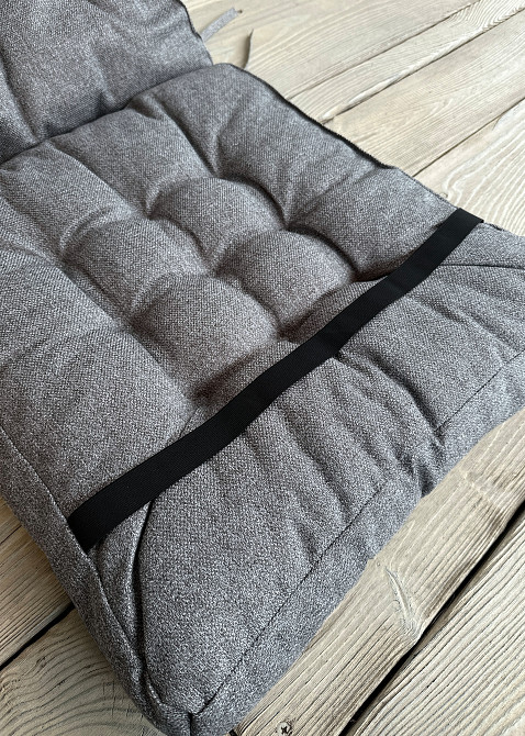 Подушка для стільців (50x120х8 см) подвійна Decorator Мальмо колір сірий 84-151 Київ - фото 4