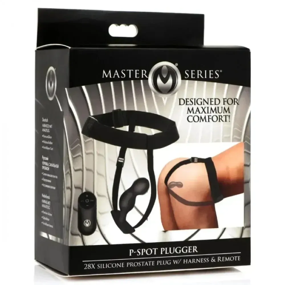 Анальний вібратор на ремінці XR Brands Prostate Plug з дистанційним керуванням, чорний Sex Aura Київ - фото 5