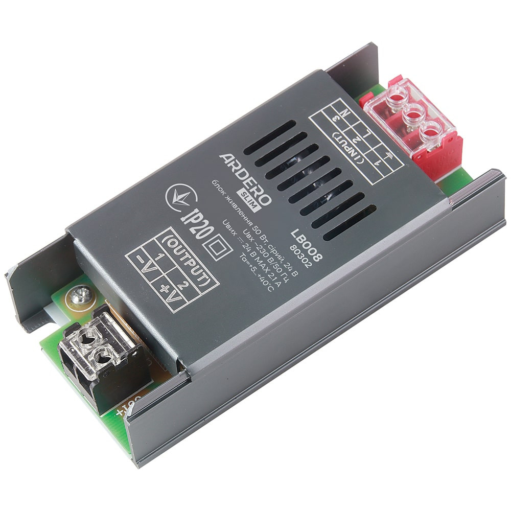 Блок живлення для LED стрічки Ardero LB008 24В 50Вт IP20 (80302) Харьков - изображение 2