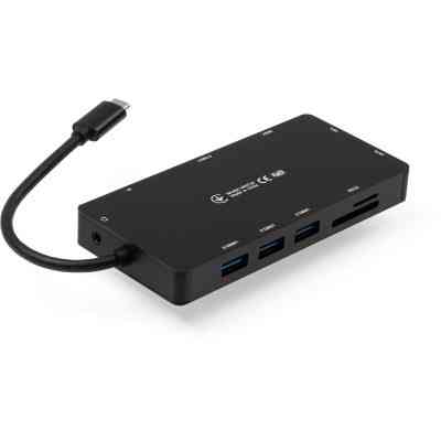 Концентратор Vinga USB-C 3.1 to VGA+HDMI+RJ45+3xUSB3.0+USB2.0+SD/TF+PD+Audio (VHYC10) Вінниця