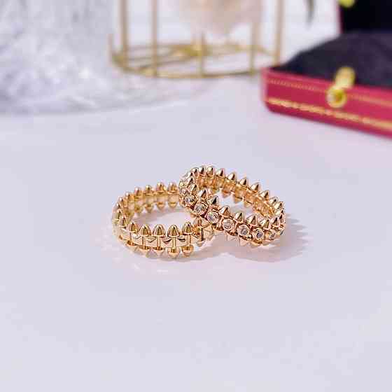 Кольцо Cartier Juste un Clou (“зубчики”) — покрытие серебро 925 / с цирконием Одесса