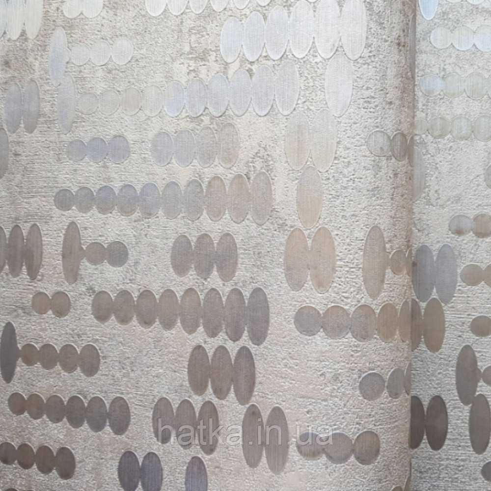 Шпалери вінілові на паперовій основі Zambaiti C88131 ABITAT лофт геометрія овали кола рудий під мідь Київ - фото 4