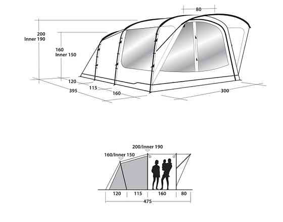Палатка Outwell Oakwood 5 Green Киев