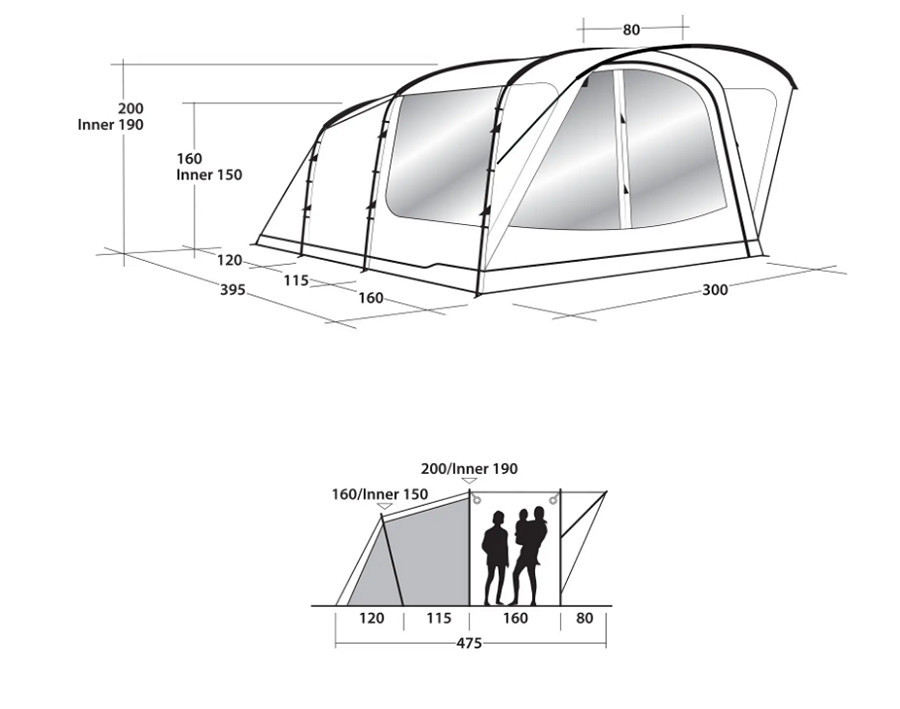 Палатка Outwell Oakwood 5 Green Киев - изображение 3