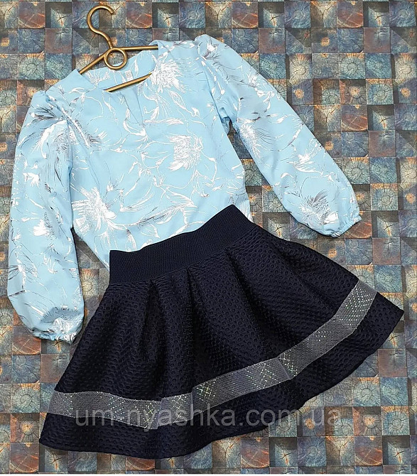 Блуза школьная голубая 140-146 Кривой Рог - изображение 1