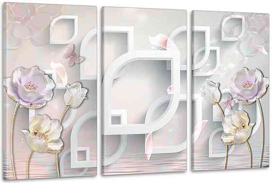 Модульна картина Квіти Абстракція Art-18_3А Київ