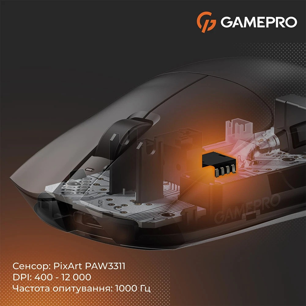 Миша бездротова GamePro Genesis Wizard Black (GM160B) ( 23939 ) Харків - фото 17