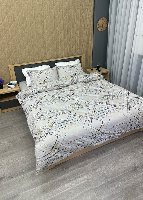 Комплект постельного белья Поплин, Decorator Cotton Lux Collection Merx Евро 220х200 с разноцветным принтом (88-134) Киев - изображение 5