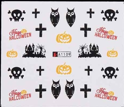 Хэллоуин наклейки на ногти 5 на 6 см разноцветный Киев - изображение 1