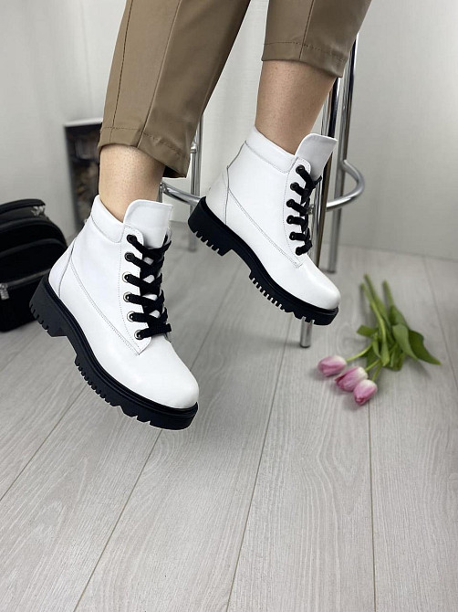 Черевики жіночі ARLEN білі шкіра натуральна зима 38р. (2832) Коломия - фото 6