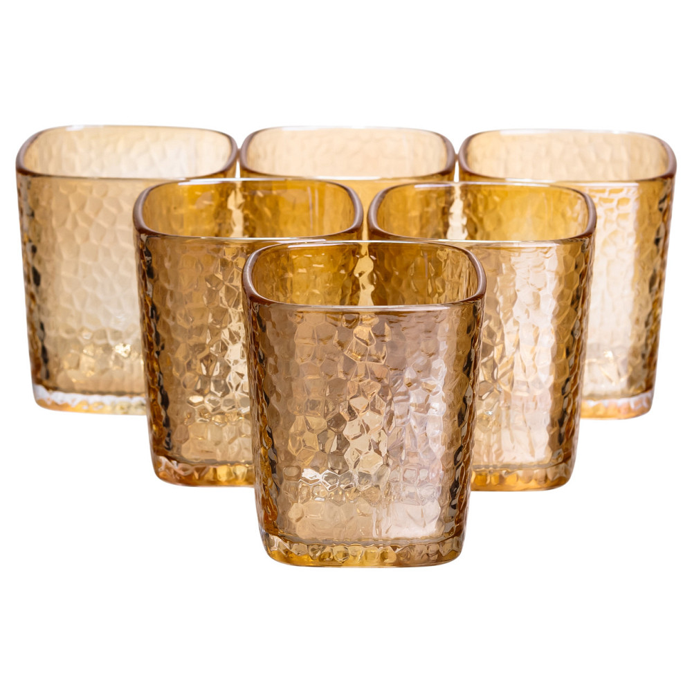 Набір склянок 6 (шт) 250 (мл) для лимонадів, соку, води, коктейлів Коричневий HP-19-AY-3 Коломия - фото 1