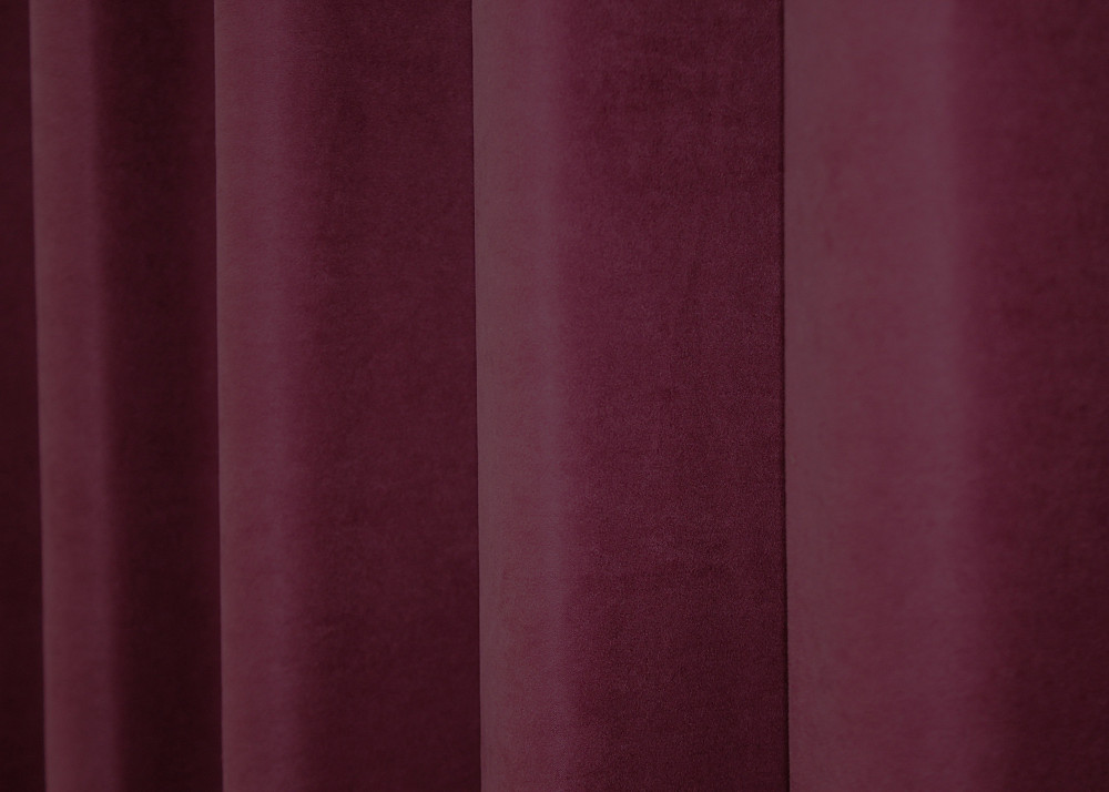 Комплект готових штор VR-Textil Нубук однотонний № 1518ш Бордовий 150х290 см 2 шт (33-0394) Київ - фото 7