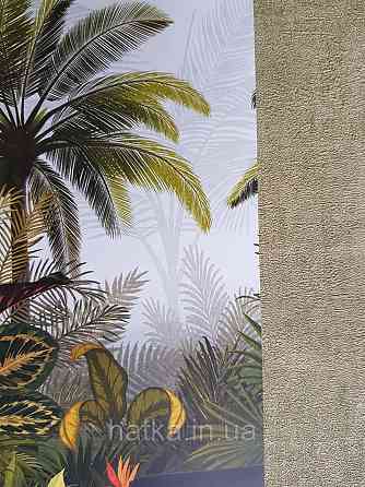 Шпалери вінілові Grandeco One roll one motif 1.59x2.8 панно мурал пальми дерева зелені листя Київ