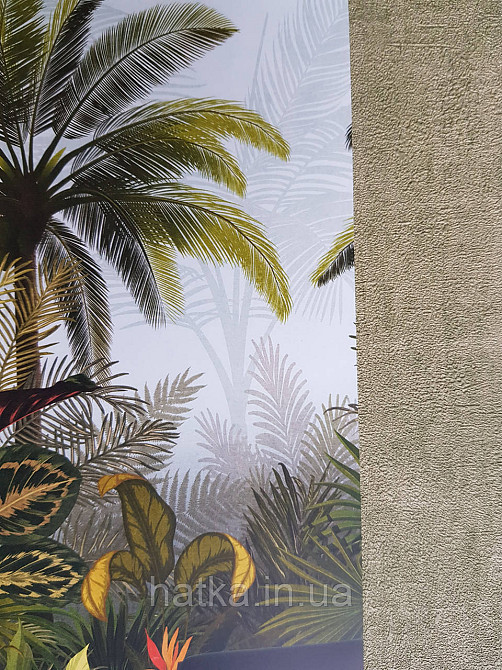 Шпалери вінілові Grandeco One roll one motif 1.59x2.8 панно мурал пальми дерева зелені листя Київ - фото 2