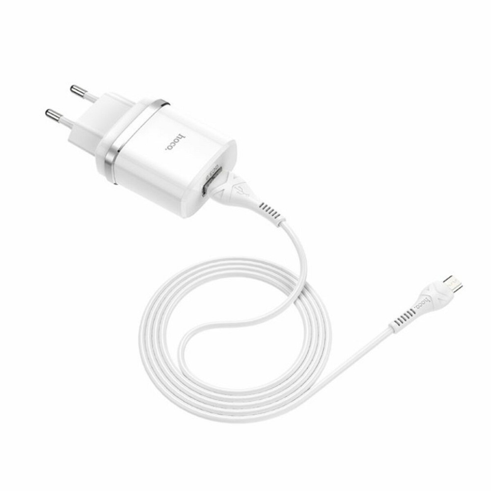 Мережевий зарядний пристрій HOCO C12Q Smart QC3.0 charger set(Micro) 18W White Киев - изображение 2