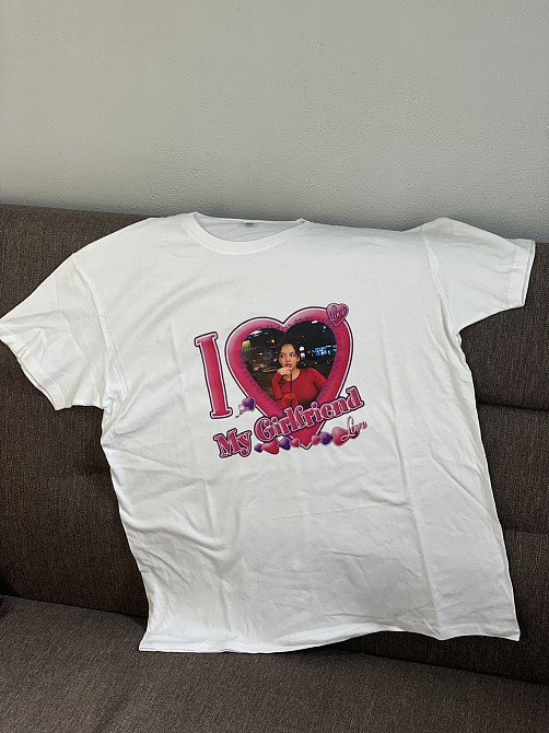 Футболка "I ❤️ My Girlfriend" з фото другої половинки Чернівці - фото 1