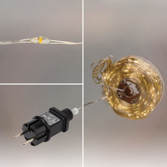 Гірлянда роса 50 метрів гірлянда капля роси з режимами 500 лед Niki Light гірлянда на пульті вулична гірлянда 220в тепло біла Київ