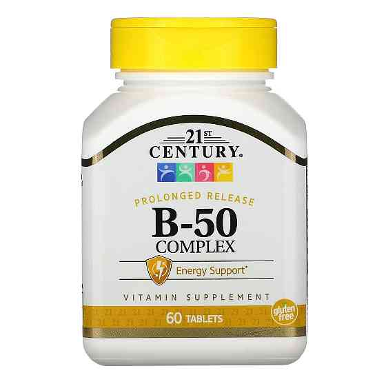 Комплекс витаминов 21st Century B-50 Complex Prolonged Release 60 Tablets Луцк