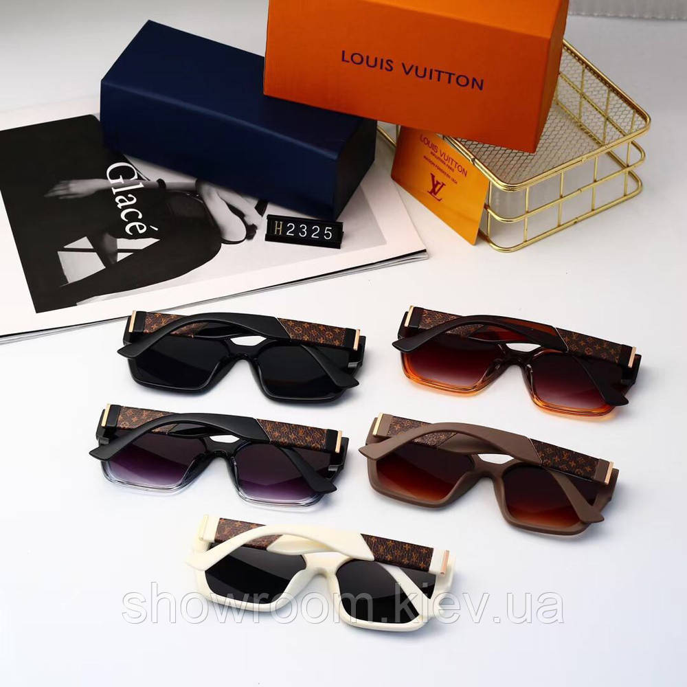 Женские солнцезащитные очки LV (1324) brown Киев - изображение 3