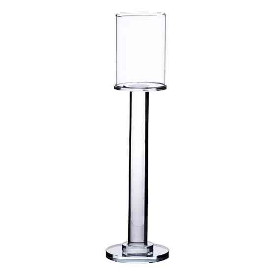Підсвічник скляний на ніжці 8×31 см підсвічник келих декоративний прозорий HP-4-43S Коломия