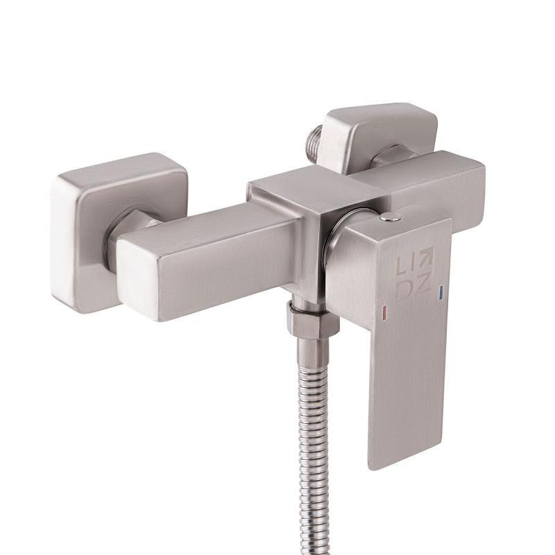 Змішувач для душу Lidz (NKS) 10 30 010 з душовим гарнітуром (LIDZNKS103001000) сатин Київ - фото 3