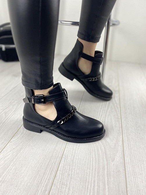 Жіночі черевики MENGTING чорні еко-шкіра 38р. (2029) Коломия - фото 8