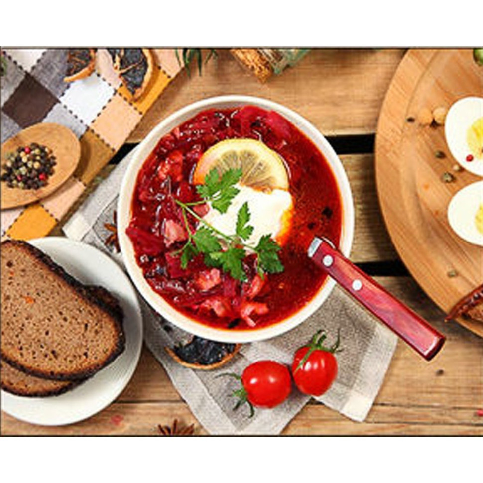 Алмазна мозаїка "Смачний борщ" HEG86889, 30х40 см Вінниця - фото 1