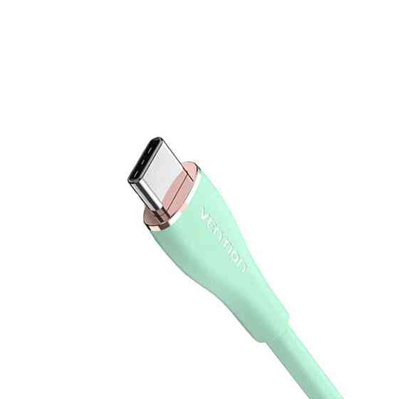 Кабель Vention USB 2.0 C "тато" - C "тато" 5A Cable 1M Light Green Silicone Type TAWGF Одеса