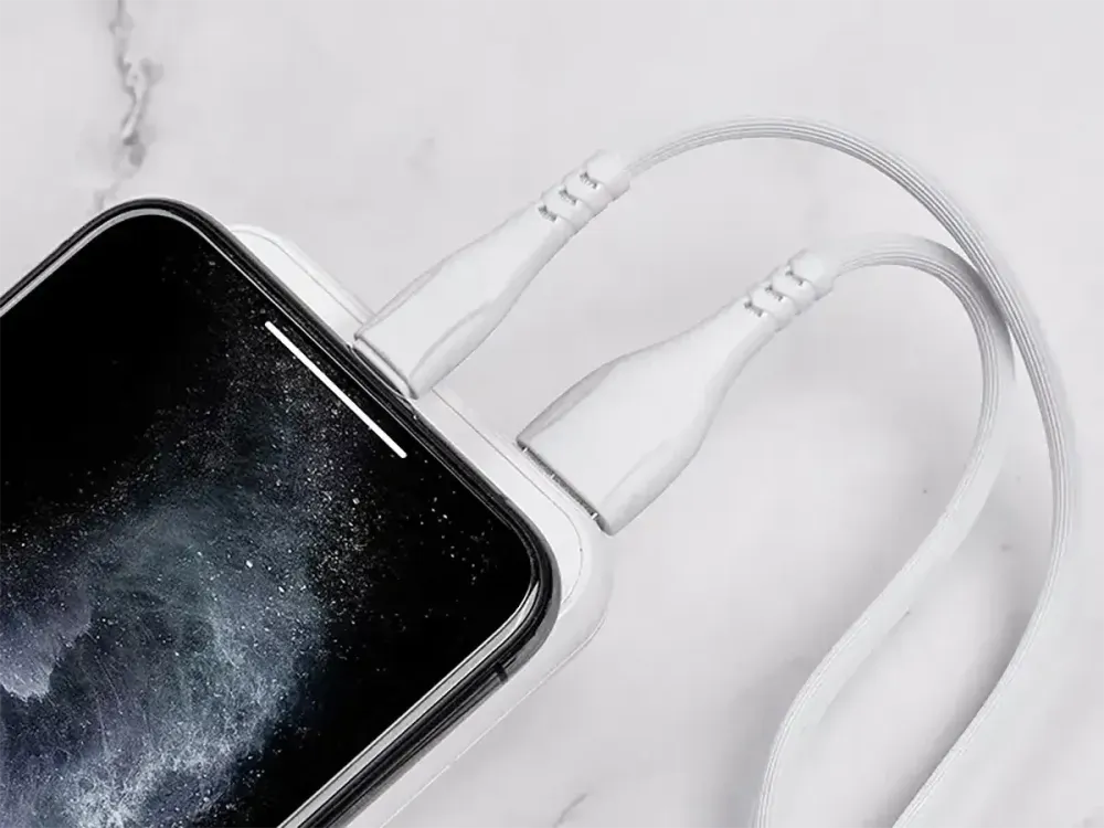 Кабель USB - Lightning Borofone BX37 Wieldy 1м 2А швидка зарядка для iPhone iPad шнур із захисним чіпом білий Одеса - фото 5