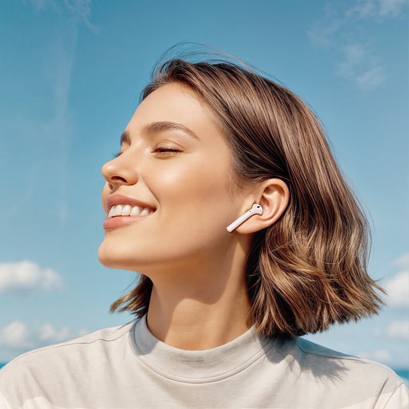 Беспроводные наушники BOROFONE BW86 Brocade true wireless BT headset with touch screen White Одесса - изображение 8