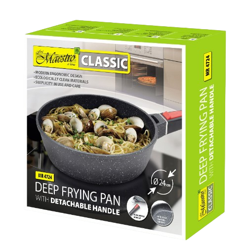 Сковорідка-сотейник d24см + знімна ручка а/п Marble MR-4724 Maestro Житомир