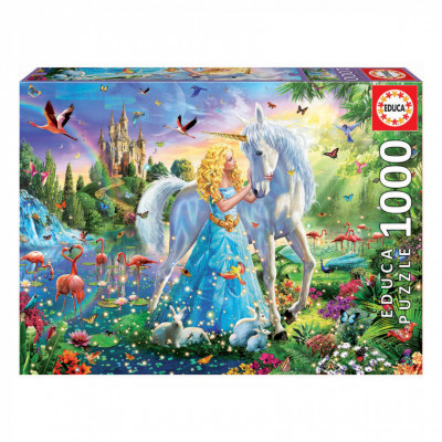 Пазл Educa Принцесса и единорог 1000 элементов (6336914) Винница - изображение 1