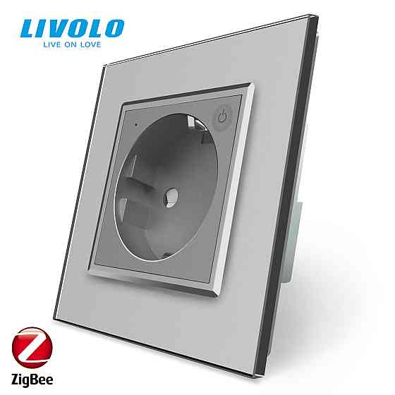 LIVOLO Розумна розетка ZigBee з заземленням Livolo сірий (VL-FCTC16AZ-2IP) Коломия