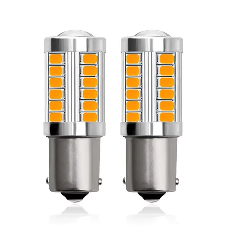 LED лампа 1156 BA15S P21W для авто, 33 SMD 5630, жовте світло, габарити, стопи, поворотники Київ - фото 8