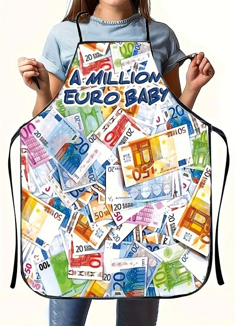 Фартух прикольний з принтом грошей 80 на 60 см різнобарвний Київ - фото 2