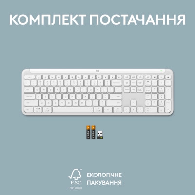 Клавиатура Logitech K950 Bluetooth/Wireless UA Off-White (920-012466) Винница - изображение 5