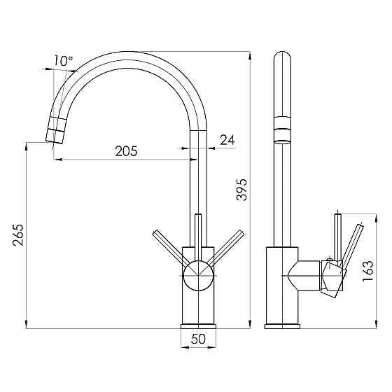 Змішувач для кухні IMPRESE ARGO-S сатін f03409016CS Київ