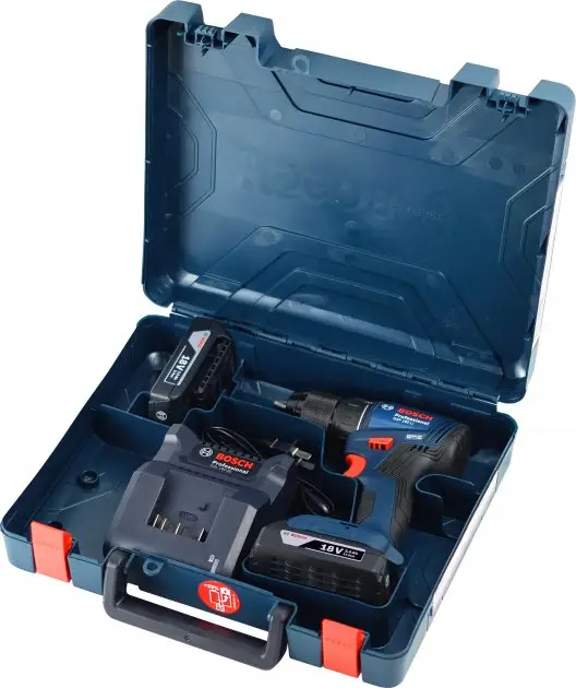 Потужний акумуляторний ударний дриль-шурупокрут Bosch Professional GSB 185-LI із 2 акб GBA 18V 2.0Ah, з/п GAL 18V-20 у кейсі Київ - фото 8