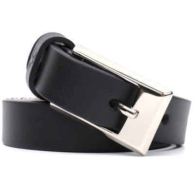 Ремінь Grande Pelle Тонкий жіночий шкіряний Чорний (11673) Вінниця - фото 9