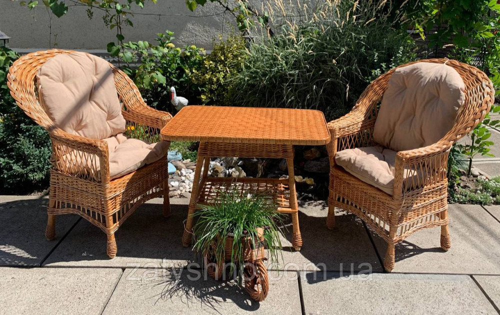 Меблі плетені, комплект з накидками Київ - фото 5