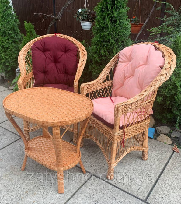 Набор плетеной мебели из лозы, с двухсторонними подушками Киев - изображение 5