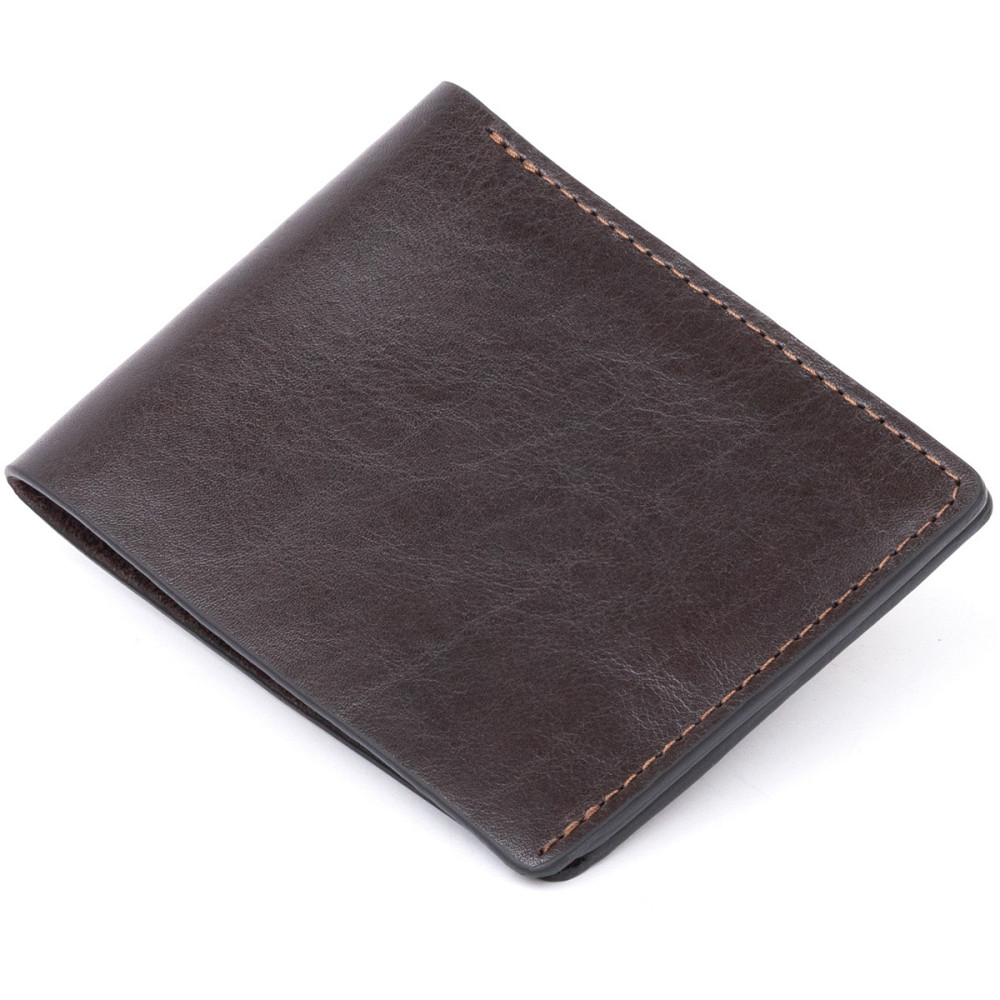 Стильное портмоне в гладкой коже GRANDE PELLE 11312 Коричневое Киев - изображение 2