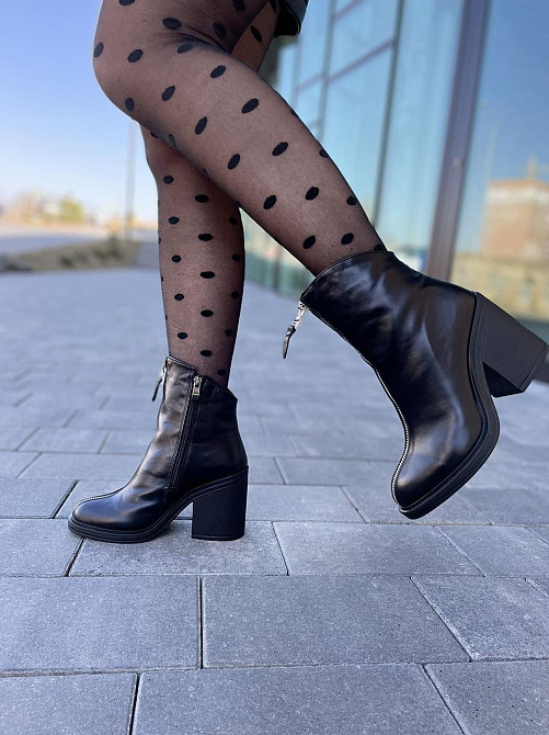 Lexi Жіночі черевики Lexi чорні натуральна шкіра каблук 9 см розмір 36-40 (3048/1) Коломыя - изображение 7